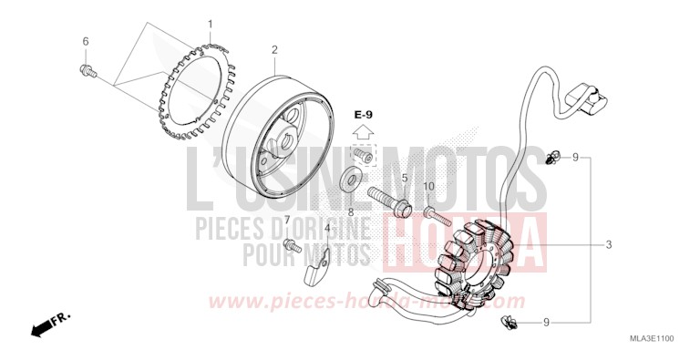 GENERATOR for CMX 1100 "Rebel" BORDEAUX RED METALLIC (R337) from 2021